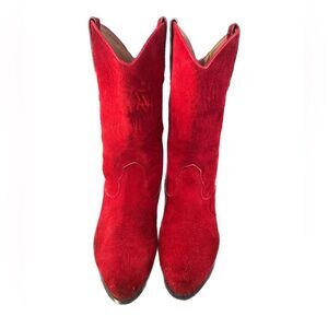 Mimosas Red Suede Women's Cowboy Boots Size 9